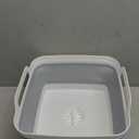 Collapsible Wash Basin for Baby Bottles - 2.4 Gallons Portable Wash Bin for RV Camping Sink, Space-Saving Dish Tub (Gray)