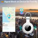 4Pack,for Apple Airtag Holder Case with Keychain,IPX8 Waterproof,Shockproof GPS Air Tag Tracker Cover [Anti-Scratch] [PC+Silicone] for Item Finders Case for Pets,Kids,Luggages-White+White+Black+Black