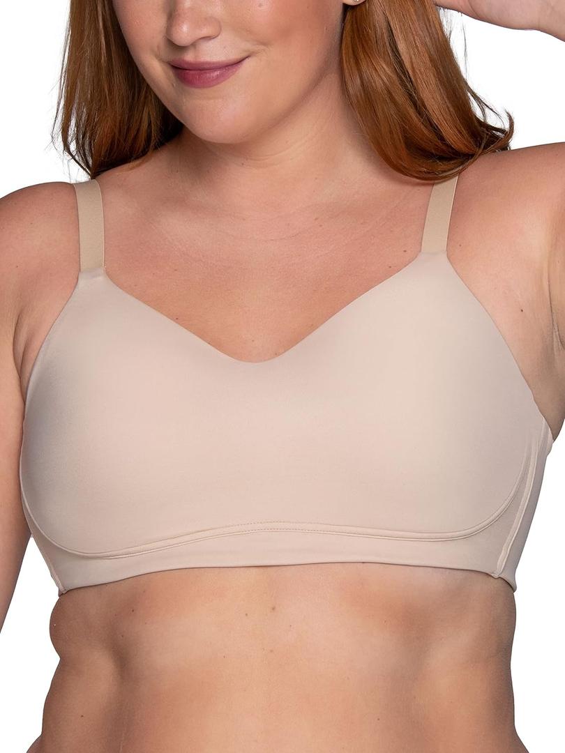 Vanity Fair Women's Beauty Back Smoothing Wireless Bra, Comfort and Support, X-Large - (Neutral)