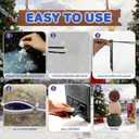 Giant Inflatable Christmas Velvet Ball, 5FT 3-in-1 Inflatable Christmas Ornament, Giant Indoor Outdoor Inflatable Balls Decor Xmas New Year Lawn Garden Yard Thanksgiving Day Party (Vertical)