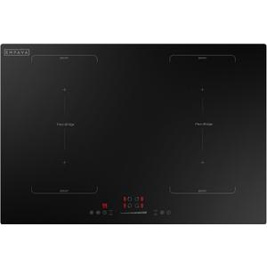 Empava 30 Inch Electric Induction Cooktop Built-In, Bridge-Sync, Smooth Glass Surface, Power Boost, Slider Touch Control, Timer, Pause Function, Child Lock, Hardwired Kitchen Appliance