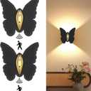 Eneru Battery Operated Wall Sconce Set of 2: 5000mAh Rechargeable Motion Sensor Night Light Wireless Wall Sconces Magnetic Closet Lights Stair Light Indoor Up and Down Wall Lamp for Bedroom Hallway