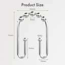 AmazerBath Shower Curtain Hooks Chrome Metal Shower Curtain Rings Rust Proof, Double Sided Shower Curtain Hooks for Shower Curtain Liner Smooth Shower Hooks Rings for Bathroom, Shower Rod Hook 12Pcs