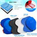 Kids Protective Gear Set Wemfg Knee Pads for Kids 3-8 Years Toddler Knee and Elbow Pads with Wrist Guards 3 in 1 for Skating Cycling Bike Rollerblading Scooter Blue Red