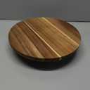 Juvale Round Acacia Wood Cake Stand for Wedding - Wooden Cake Stand for Appetizers and Desserts (12.75 Inches)