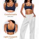 Werkiss Bralettes for Women Natural Lift Wireless Bras No Underwire Light Support Sports Bra (XL)