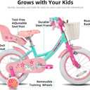 JOYSTAR Unicorn Kids Bike for Girls Ages 2-9 Years Old, 12 14 16 18 Inch Kids Bike with Training Wheels, Doll Seat, Streamers and Basket, Toddler Girl Bicycle, Multiple Colors