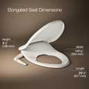 Kohler PureWash M250 Manual Elongated Bidet Toilet Seat, Biscuit, Quiet-Close Lid Prevents Slamming, Cool Water, Easy Installation with Quick-Release Hinges, Adjustable Spray Position & Pressure