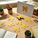 2 x 48 Pcs Pencil Bow Magnetic Name Tags, Dry Erase Classroom Labels, 4.33 x 1.57 inches