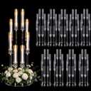 10PCS 8 Arm Clear Acrylic Candelabra Centerpieces for Wedding Tables