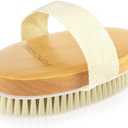 POPCHOSE Dry Brushing Body Brush, Natural Bristle Dry Skin Exfoliating Brush Body Scrub for Flawless Skin, Cellulite Reduction, Lymphatic Drainage and Blood Circulation Improvement