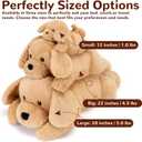 gnomantic Yellow Lab Weighted Stuffed Animals - 22 Inch 4.5 Pounds Weighted Plushies Labradoodle Stuffed Animals - Big Dog Plush Pillow - Cute Plush Toys Gifts for Kids & Adults (22" 4.5 lbs)