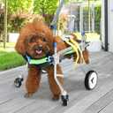 Four-Wheeled Adjustable Dog Wheelchair, Lightweight Mobility Bicycle Trailer for Disabled Pets, Easy to Assemble, Supports Walking and Exercise (XS)