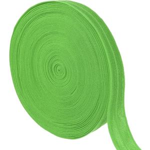 uxcell 10 Yards Fold Over Elastic Stretch Ribbon Strap, 1-1/2 Inch Wide Folded Edge Elastic Webbing for Hair Ties Headbands DIY Craft Waistband Pants Clothes, Green