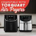 Gourmia Air Fryer Accessories Set - 3 Piece Silicone, Liner, Egg Bite Cooker, 7-Hole Cupcake Mold, BPA-Free, Nonstick, Heat Resistant 445F, Dishwasher Safe, Food Grade