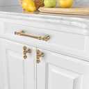 Amerdeco 10 Pack Champagne Bronze Cabinet Pulls 5 Inch(128mm) Hole Center Cabinet Hardware Kitchen Cabinet Handles for Bathroom Drawer Pulls Dresser Pulls ZH0014...