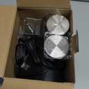 Flendy Electric Salt and Pepper Grinder Set Rechargeable, Automatic Salt and Pepper Grinder Set with Oversized Top Button, Stainless Steel Electric Salt and Pepper Shakers Set