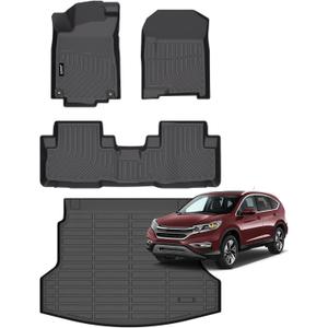 Jenofa-Floor Mats for Honda CRV Touring & CRV EX-L 2012-2016 Cargo Mat Car Mats for CR-V All Weather Floor Liner Custom Fit Automotive Full Set Accessories