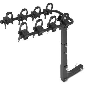 Amazon Basics 4-Bike Hitch Rack with 2" Hitch for Car, SUV and Truck, Heavy-Duty Steel Frame, Foldable, Anti-Rattle Stability, 132-Pound Capacity