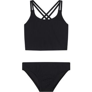Kanu Surf Girls' Waverly UPF 50 Beach Sport Criss-Cross Tankini 2-Piece Swimsuit (14, Drop Needle Solid Black)
