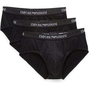 Emporio Armani mens Cotton Briefs , Small, Black