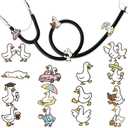 Qunclay 14 Pcs Goose Stethoscope Charms for Nurse Adjustable Funny Stethoscope Accessories Nurse Week Gifts for Doctor Nursing Graduation