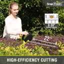 SnapFresh 20V Cordless Hedge Trimmer - 22" Dual-Action Blade,Electric Bush Trimmer,2.0Ah Battery & Fast Charger Included