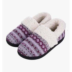 Evshine Women's Fuzzy Memory Foam Slippers, Closed Back Knit Bedroom Slippers, Slip-On Warm House Shoes for Indoor & Outdoor Comfort 44-45 size 11-12