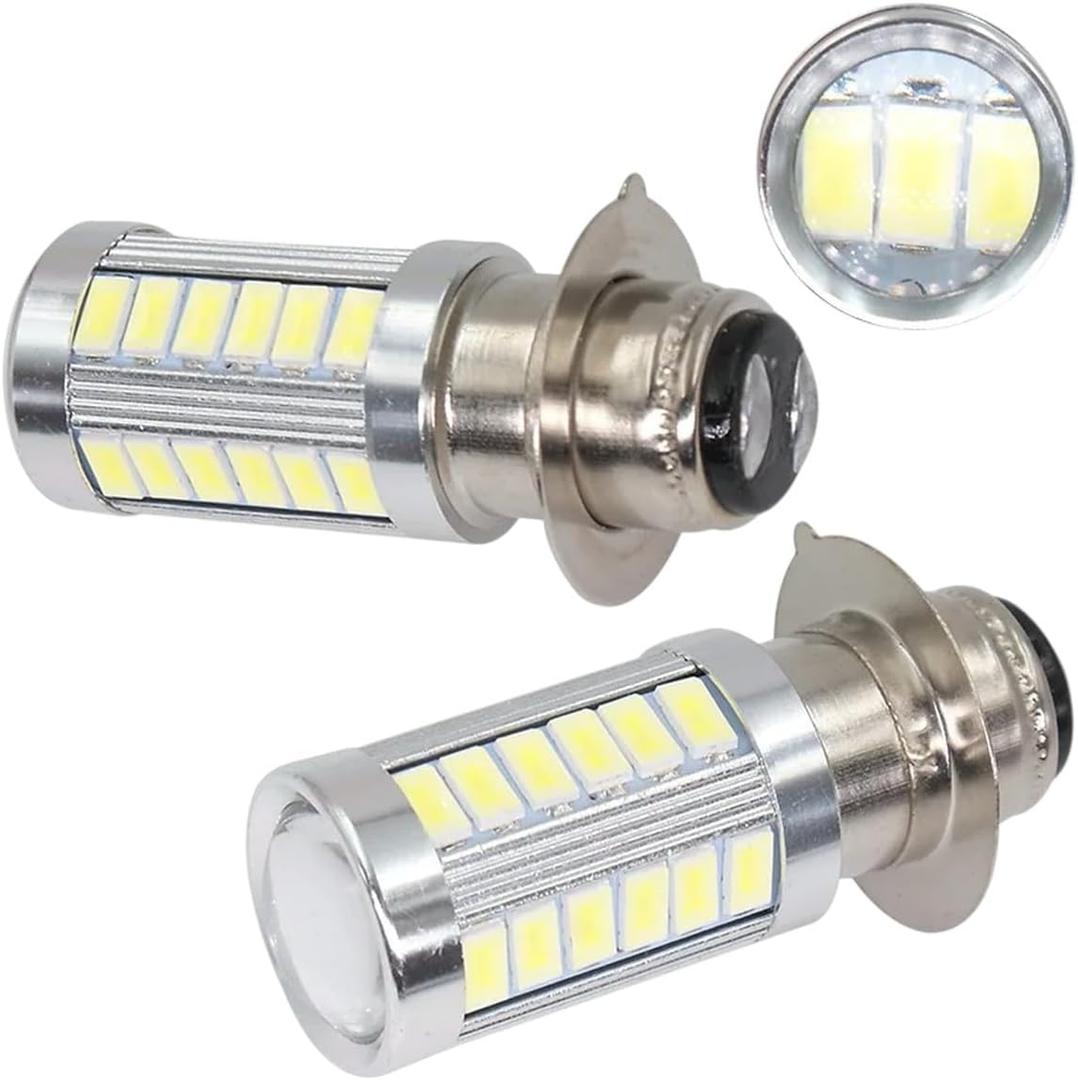 2pcs PX15D P15D 33 SMD H6M LED Ba20d 5630 33 LED Fog Light Lamp Auto Motorcycle/Motor Bike/Vehicle Bulbs High/Low Beam Bulb 12V Replacement For Compatible with Multiple Devices OEM