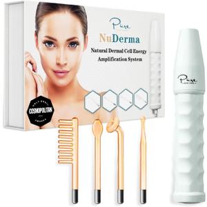 NuDerma Handheld Skin Therapy Wand Machine w/Neon  Anti-Aging - Skin Tightening - Wrinkle Reducing - Dark Circles  Clarifying - Hair & Scalp Stimulator