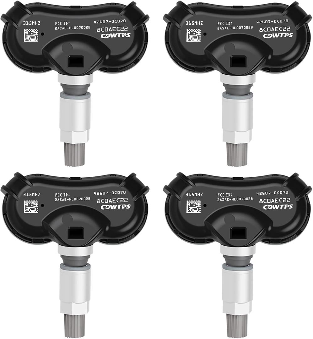 CDWTPS TPMS Sensor fit for Toyota Sienna 2007-2020, Sequoia 2008-2017, Tundra 2007-2017,4pcs 315MHz Tire Pressure Monitor System OE# 4260708010 426070C050 426070C060 426070C070 426070C080
