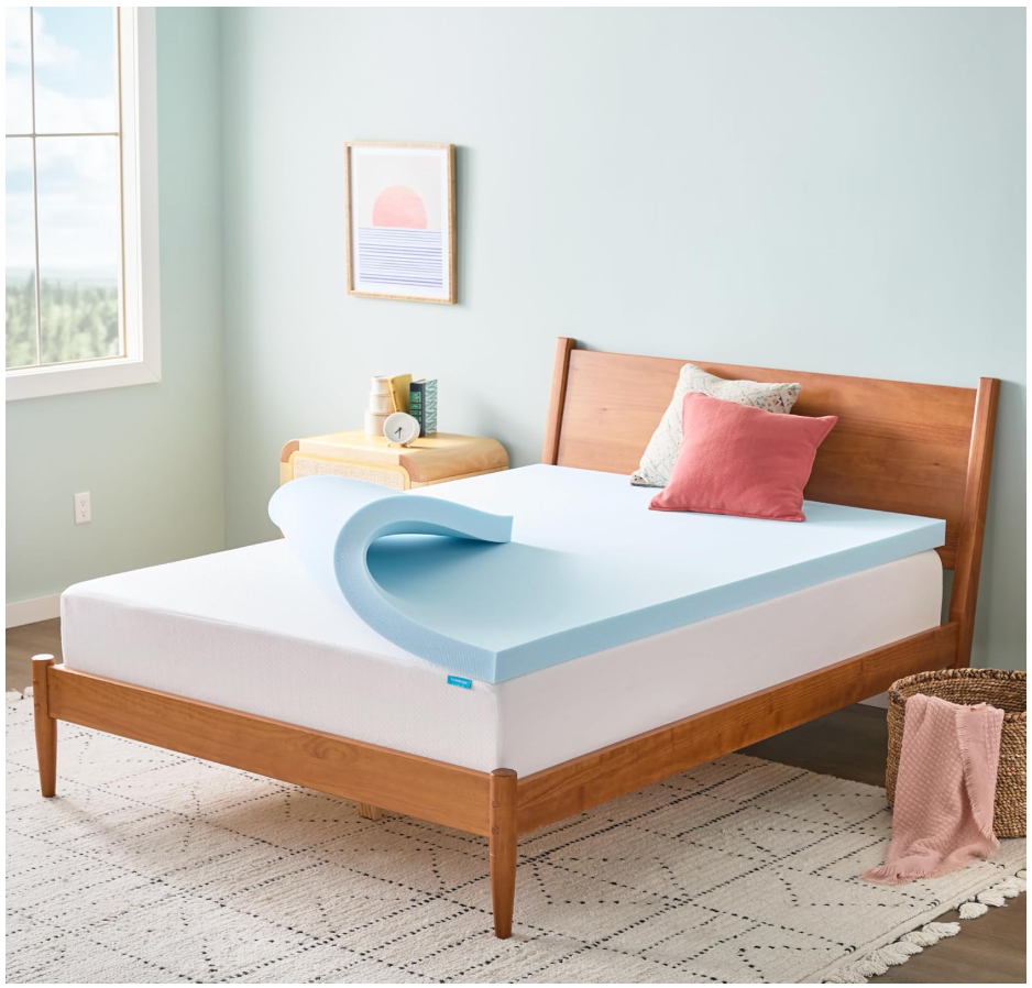 Linenspa 3 Inch Gel Memory Foam Mattress Topper, Plush, Cooling, Queen Size