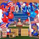 2 x 4th Of July Balloons 16 Inch, American Flag Balloons, 12 Inch Red White Blue Balloon And Star Balloon For Presidents, Patriotic, 4th Of July Decorations