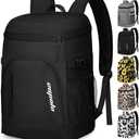 Capolo Cooler Backpack 30 Cans, Insulated Backpack Cooler Leak Proof Large Capacity Thermal Bag Drink Beverage Beer Bag Soft Cooler Lunch Camping Travel Picnic Hiking for Men Women White