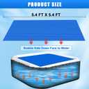 Solar Bubble Hot Tub Spa Cover for 5.4 x 5.4 FT Square Inflatable Swimming Pool Blanket Thermal Floating Insulation 16 Mil Bubble Solar Covers for Indoor Outdoor Spa Hot Tub Wrap Covers