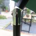 Sunnyglade 9' Solar LED Lighted Patio Umbrella with 8 Ribs/Tilt Adjustment and Crank Lift System (Dark Green)