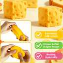 2 Packs Cheese Squishy Slow Rising, Squishy Squeeze Yellow Cheese Block, Soft Novelty Toy, Stress Balls for Adults Rebounding Sensory Squishys Cheese
