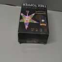 Christmas Tree Topper 20 LED Lights Star Two ModesSolid and Blinking Christmas Decoration Christmas Tree Ornaments for 3-10 Feet Christmas Tree (Standard White Snowflake)