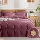 JELLYMONI Cotton Duvet Cover Cal King Size - Dusty Rose Comforter Cover with Button 100% Washed Cotton 3PCS Breathable Soft Solid Bedding Set Duvet Cover 10498in & 2 Pillowcases (NO Comforter)