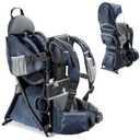 besrey Baby Backpack Carrier, Toddler Hiking Backpack with Safety 3-Height Seat, Adjustable Straps&Waist Belt, Foldable Frame Lightweight Large Capacity Child Carrier for Hiking (Blue)