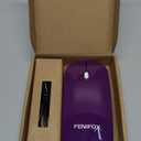 FENIFOX Bluetooth Mouse Slim, Whisper-Quiet Mini Flat Portable Mobile Mice Rechargeable Compatible with Laptop, PC, Android Windows Tablet - Deep Purple