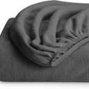Bare Home Super Soft Fleece Fitted Sheet - Queen Size - Extra Plush Polar Fleece, No-Pilling - Deep Pocket - All Season Cozy Warmth (Queen, Grey)