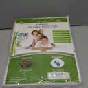 Four Seasons Essentials Twin Size Waterproof Mattress Protector - Cooling Viscose derived from Bamboo Fitted Sheet Mattress Cover - Quilted Jacquard Pad Protects from Dust Allergens (White)