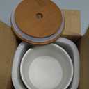 Ceramic Jar with Lid, Coffee Canisters with Airtight Lids Kitchen Food Storage Container for Spice Loose Leaf Tea, Small Decorative Jars for Countertop Coffee Bar Accessories - White 20 fl.oz