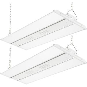 High Bay LED Shop Light 300W 42000LM 5000K 100-277V Dimmable, 3FT Commercial Grade Linear Bay Lights for Warehouse Workshop Supermarket Stadium, Power Tunable 300W/220W/165W, ETL 2 Pack