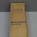 Sherpa Fleece Blanket Throw Size - Reversible Sherpa Fleece Throw Blanket - Super Soft Double Sided for Bed, Sofa, Couch - Thick, Warm, Fuzzy & Plush - Luxurious Bedding for Winter - Grey, 50" x 60"