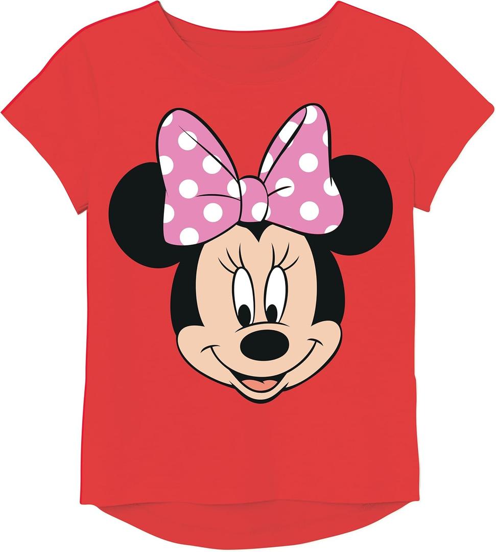 Disney Girls' Minnie Mouse Tee (4-5, Red Cherry)