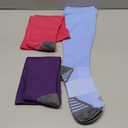 Doctor's Select 3 Pairs Plus Size Compression Socks Wide Calf - Up to 6XL | 20-30 mmHg Compression Socks for Women Wide Calf | Pink, Purple, Blue