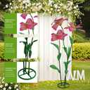 Giant Artificial Flower 3PCS 3D Realistic Waterproof Fake Flowers Durable Easy Maintenance Perfect for Home Garden Weddings Events Christmas Graduation Party Decorations (Mauve)