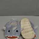 Fiedaz Boys Girls Shark Slippers for Toddler Kids - Cute Plush Warm Non-Slip Indoor Bedroom Winter Shoes, Size 33